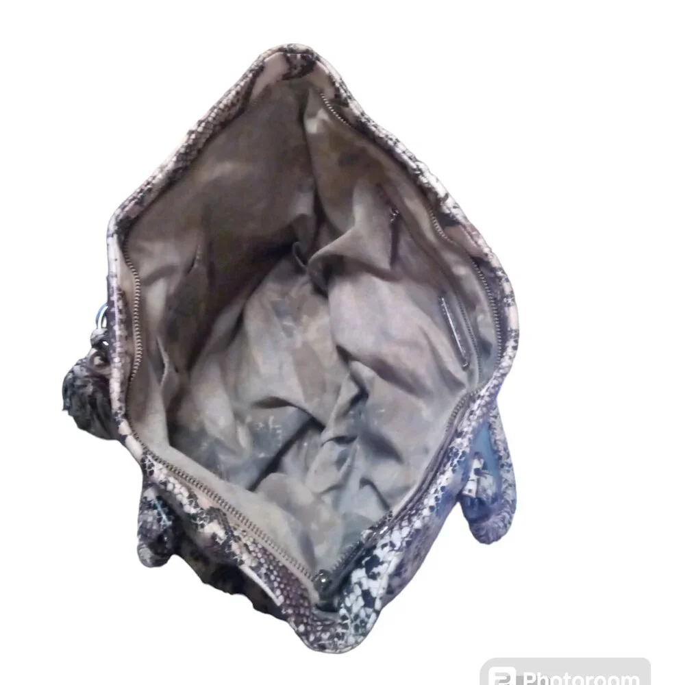 Elliott Lucca leather snakeprint purse
